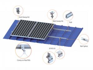SolFirsTech SOPORTE DE TECHO METÁLICO - ABRAZADERAS ANGULARES