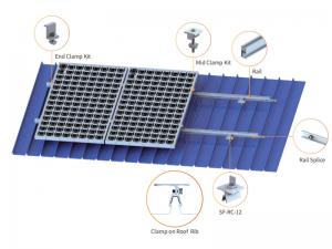 SOPORTE DE TECHO METÁLICO SolFirsTech - ABRAZADERA DE TECHO KLIP LOK
