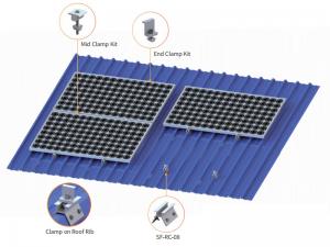 SolFirsTech SOPORTE DE TECHO METÁLICO - ABRAZADERAS DE TECHO TRAPEZOIDALES
