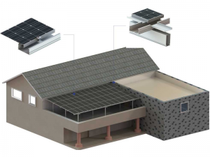 Cobertizo impermeable BIPV (aluminio)