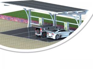 Cochera con energía solar fotovoltaica