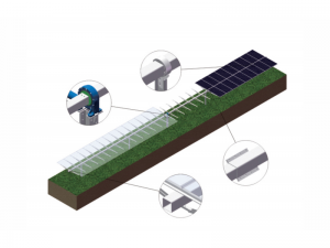 Sistemas de seguimiento solar de un solo punto con accionamiento de la serie Horizon D
