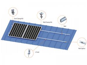 Soporte de techo metálico SolFirsTech - Pie en L