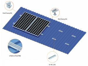Montaje de techo metálico SolFirsTech - Riel en U