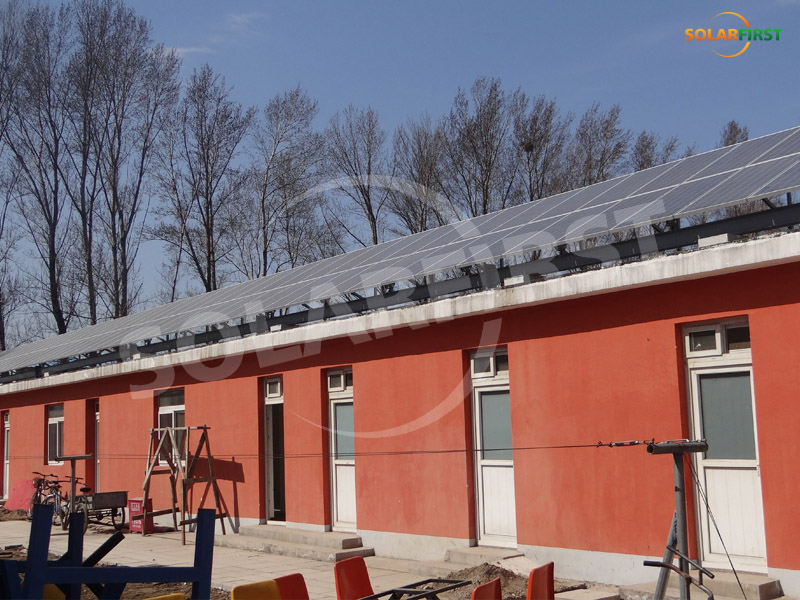 Proyecto de soporte de techo de acero de 20 kW en Shandong